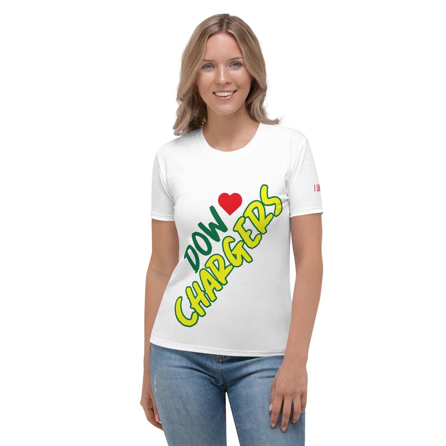 DOW CHARGERS SIDEWAYS Women's T-shirt