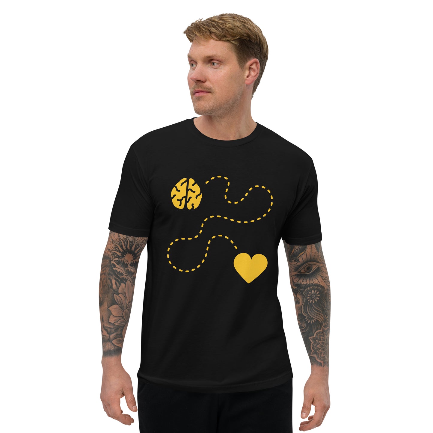 Follow My Heart & Brain (Version 2) (Men's T-Shirt)