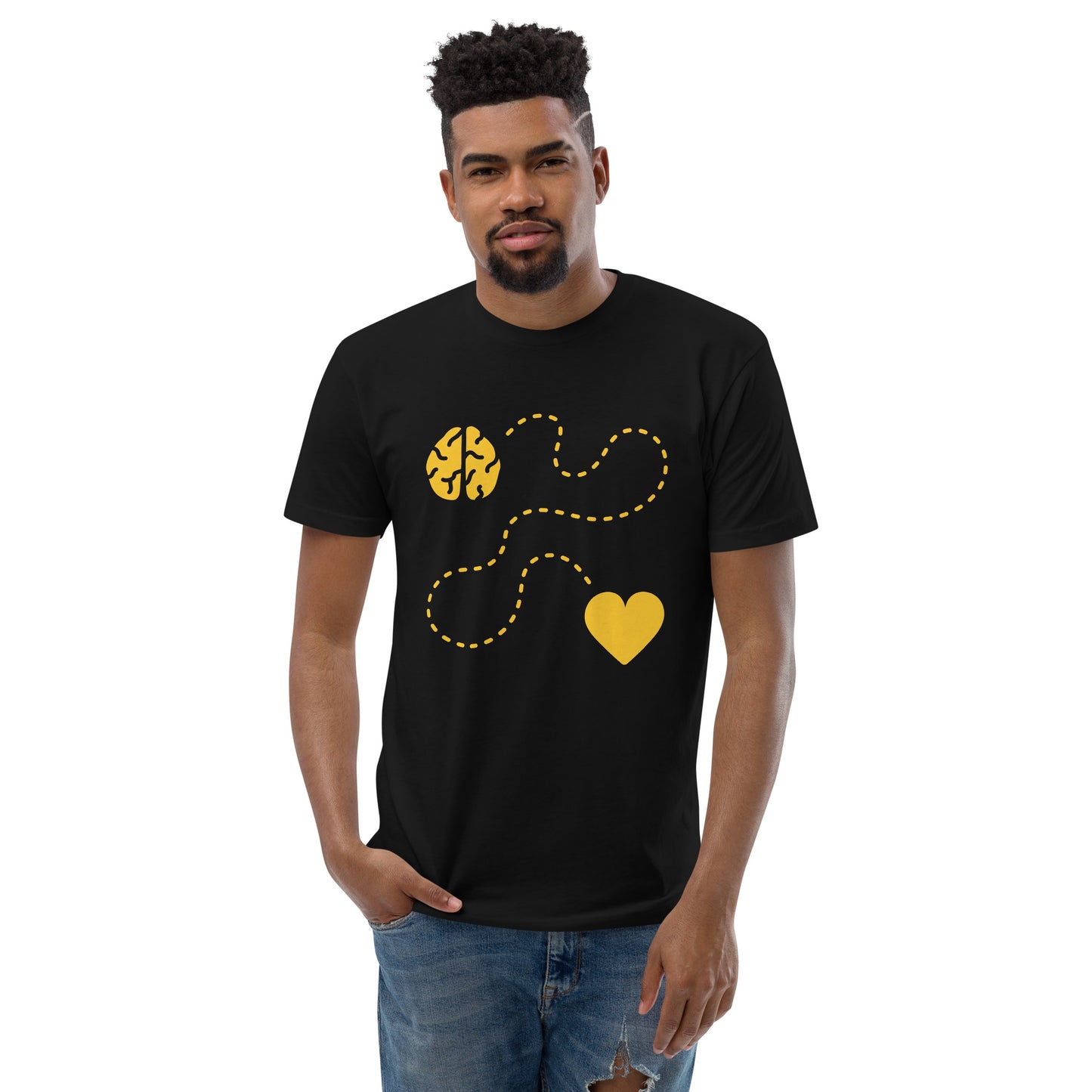 Follow My Heart & Brain (Version 2) (Men's T-Shirt)