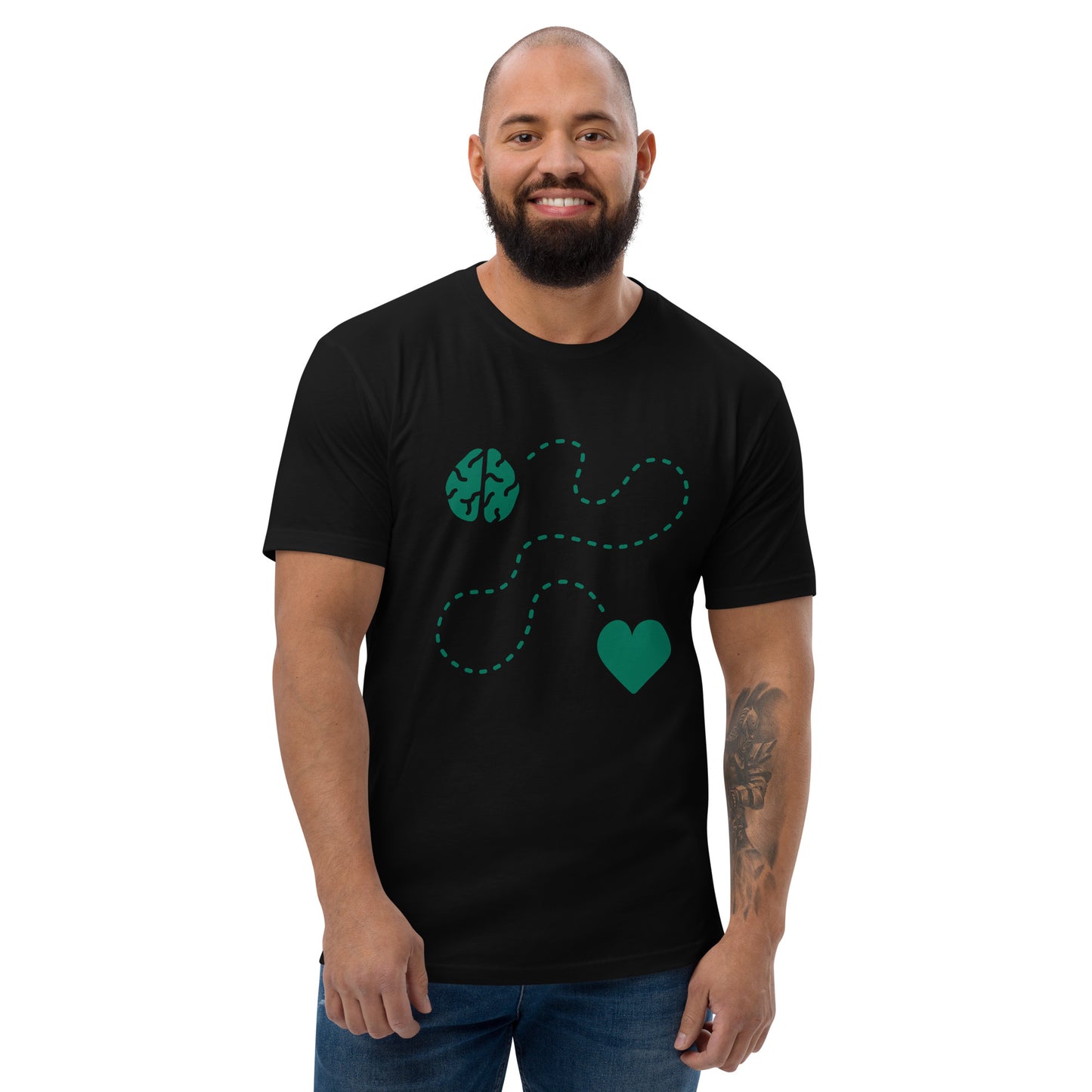 Follow My Heart & Brain (Version 3)(Men's T-Shirt)