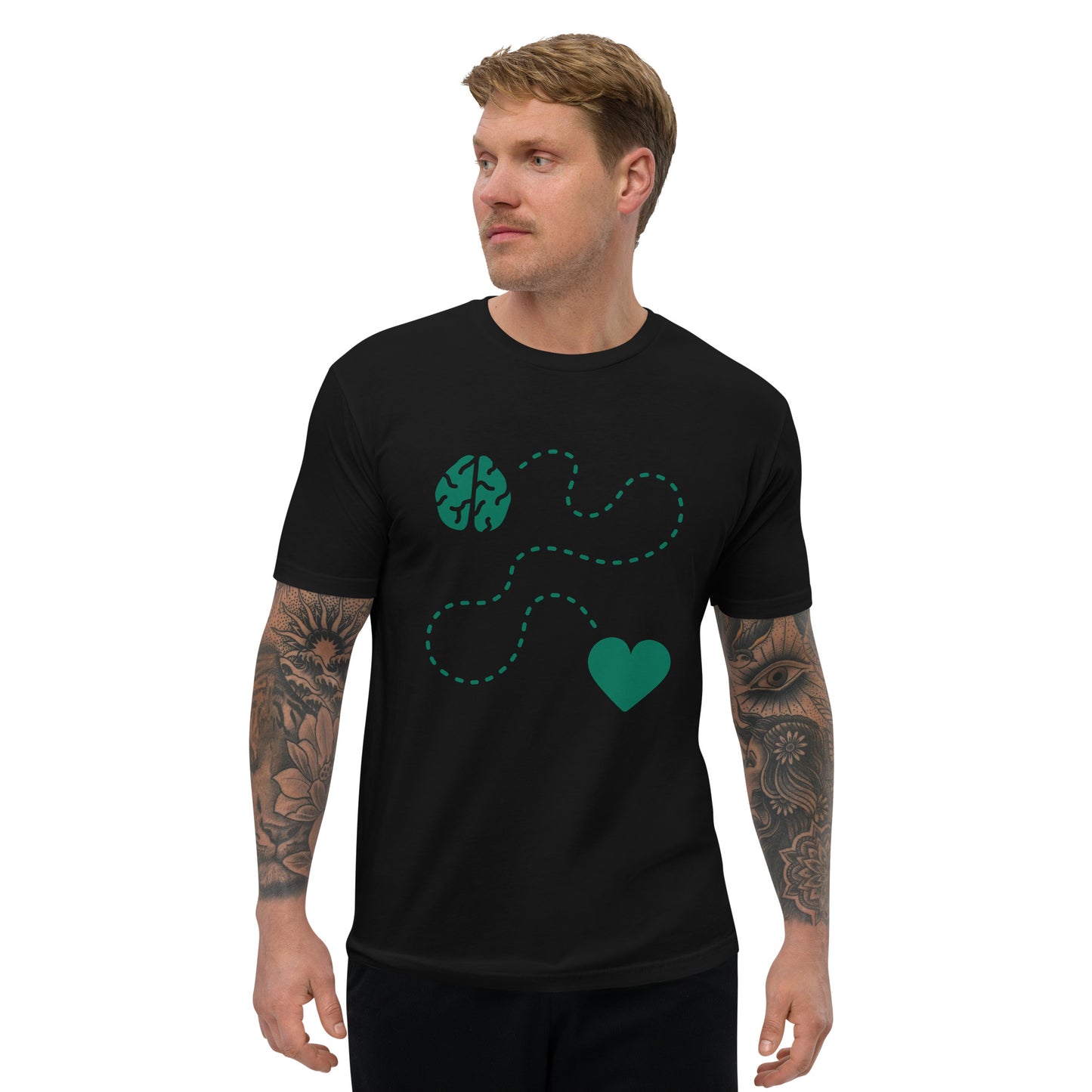 Follow My Heart & Brain (Version 3)(Men's T-Shirt)