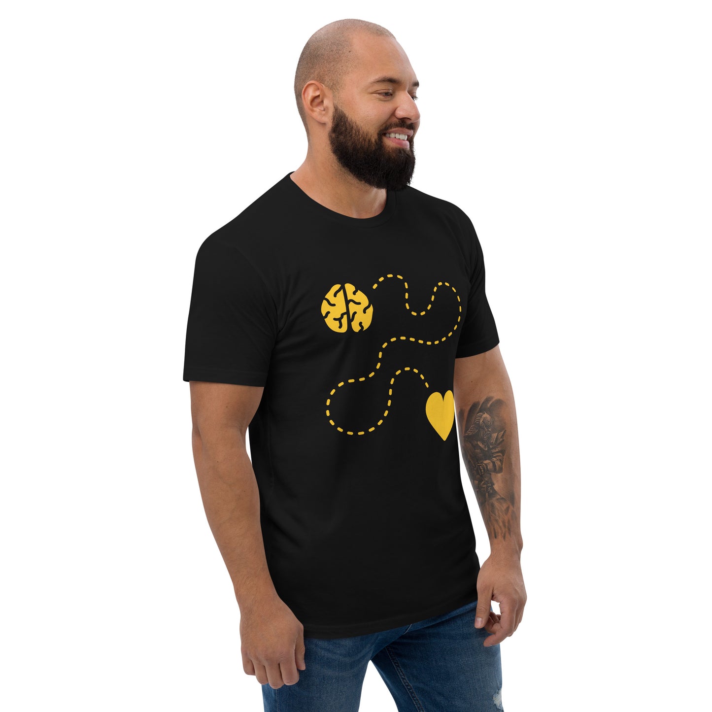 Follow My Heart & Brain (Version 2) (Men's T-Shirt)