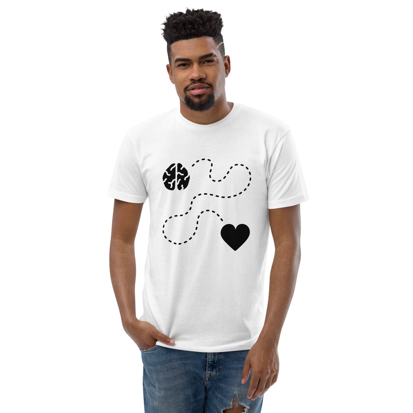 Follow My Heart & Brain (Men's T-Shirt)