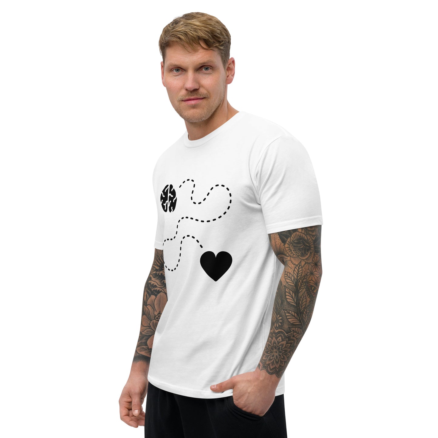 Follow My Heart & Brain (Men's T-Shirt)