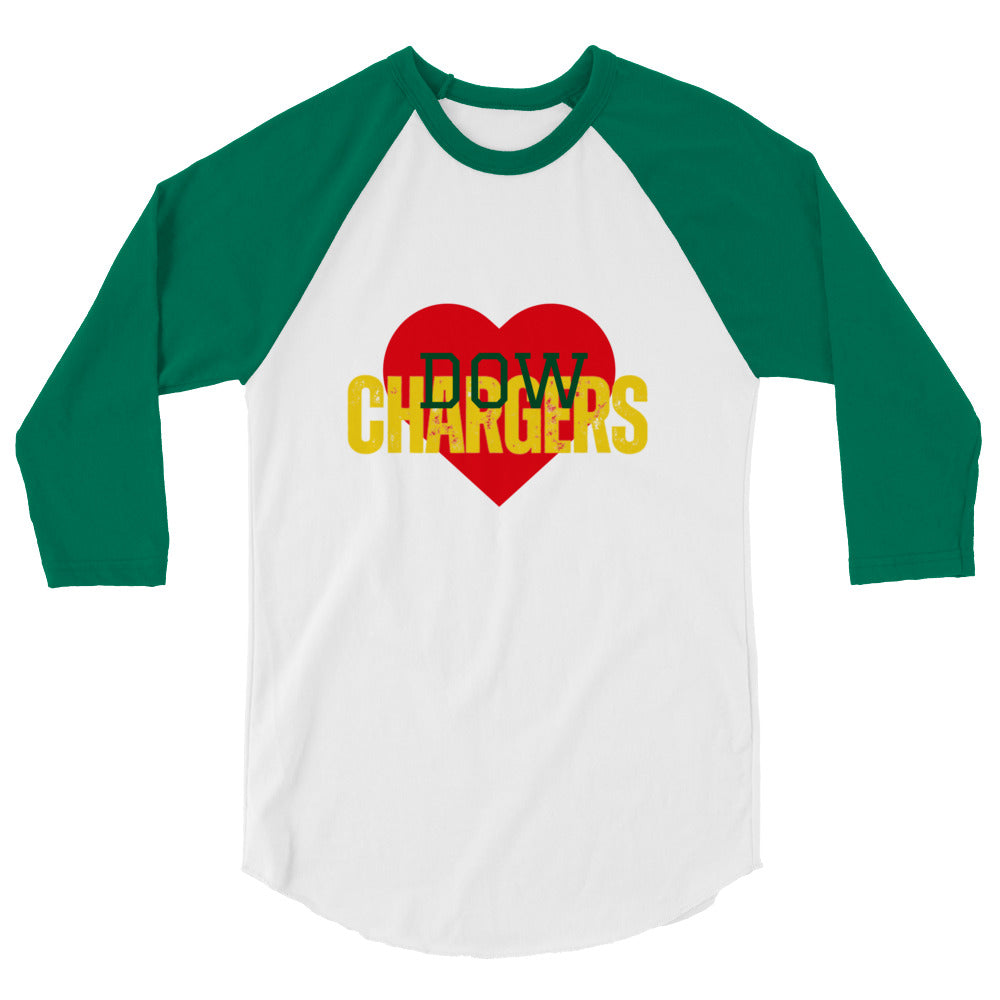 DOW CHARGERS 3/4 sleeve raglan shirt