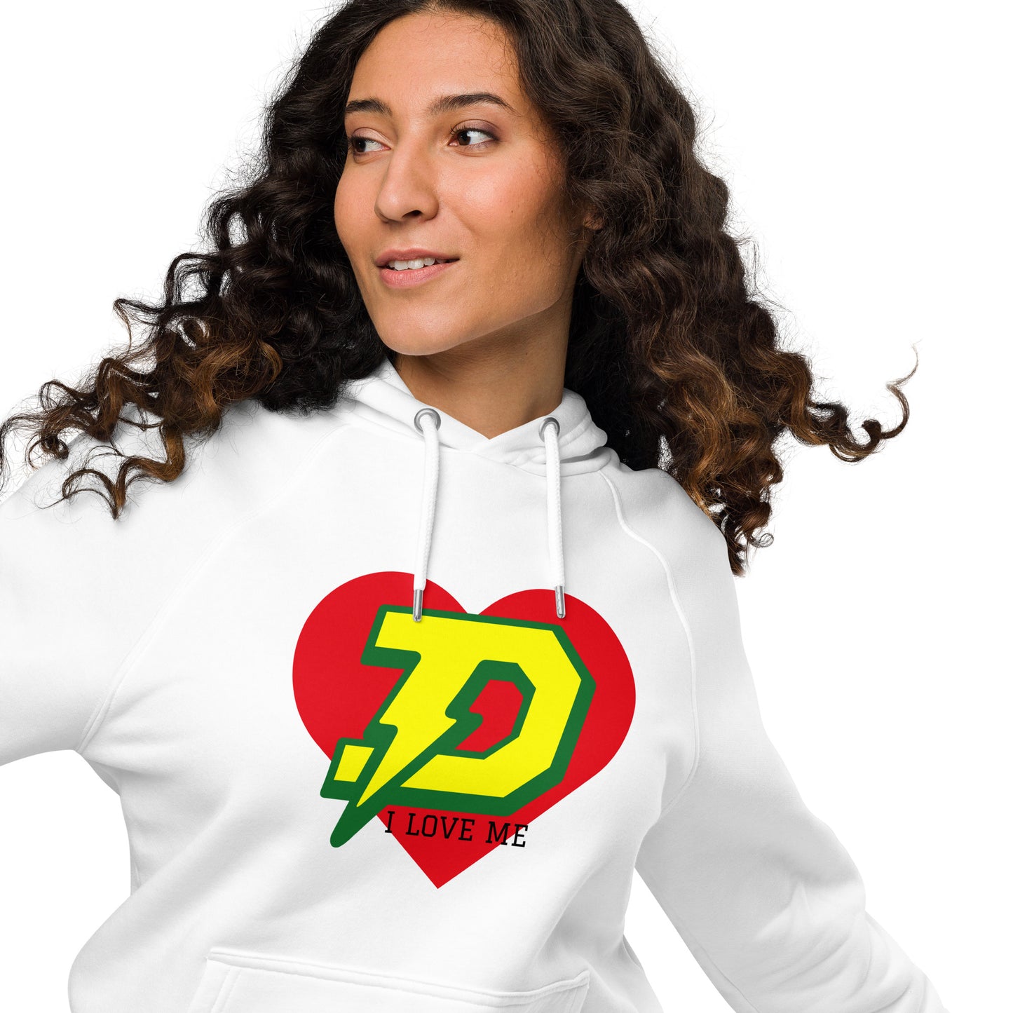 Dow Chargers I am enough Unisex eco raglan hoodie