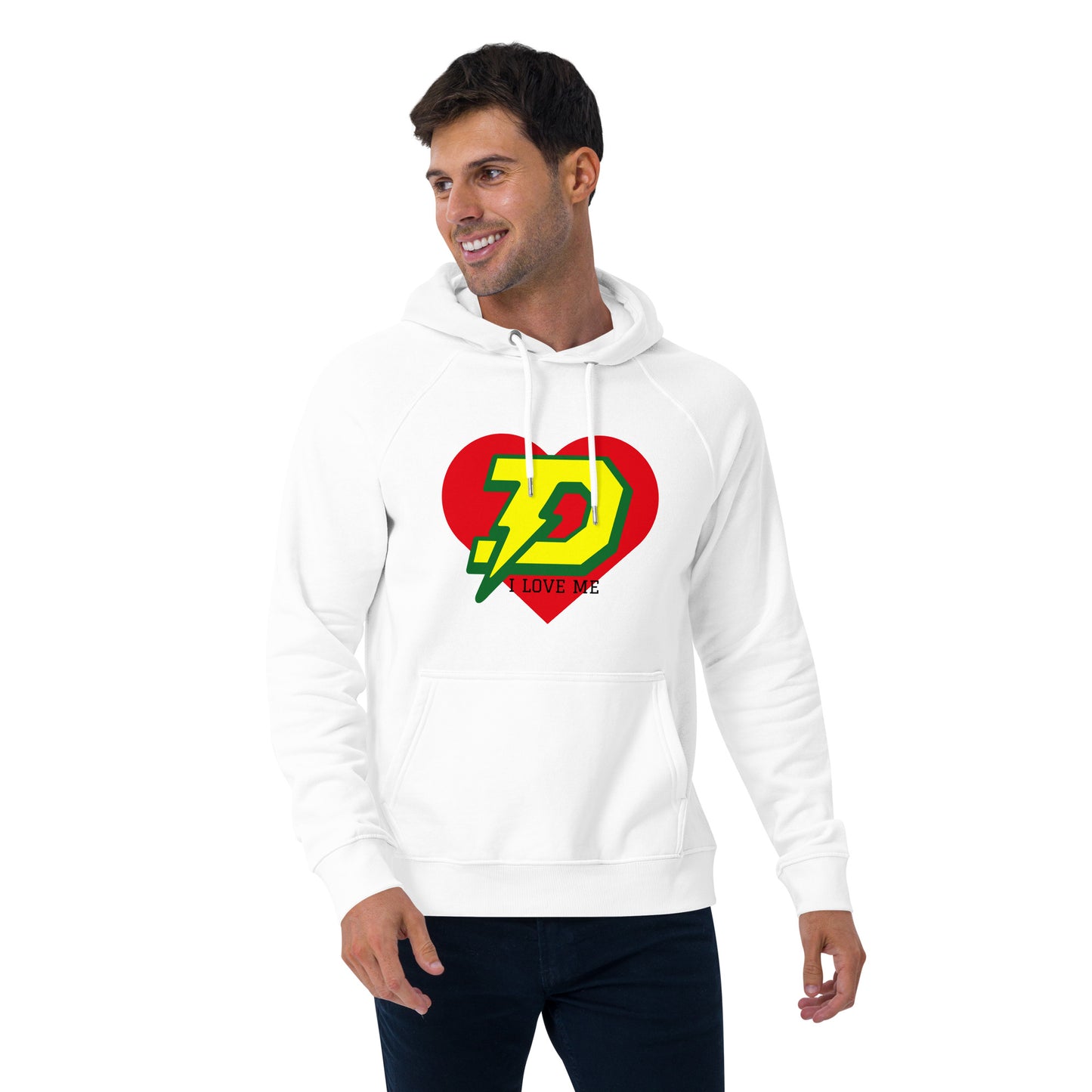 Dow Chargers I am enough Unisex eco raglan hoodie
