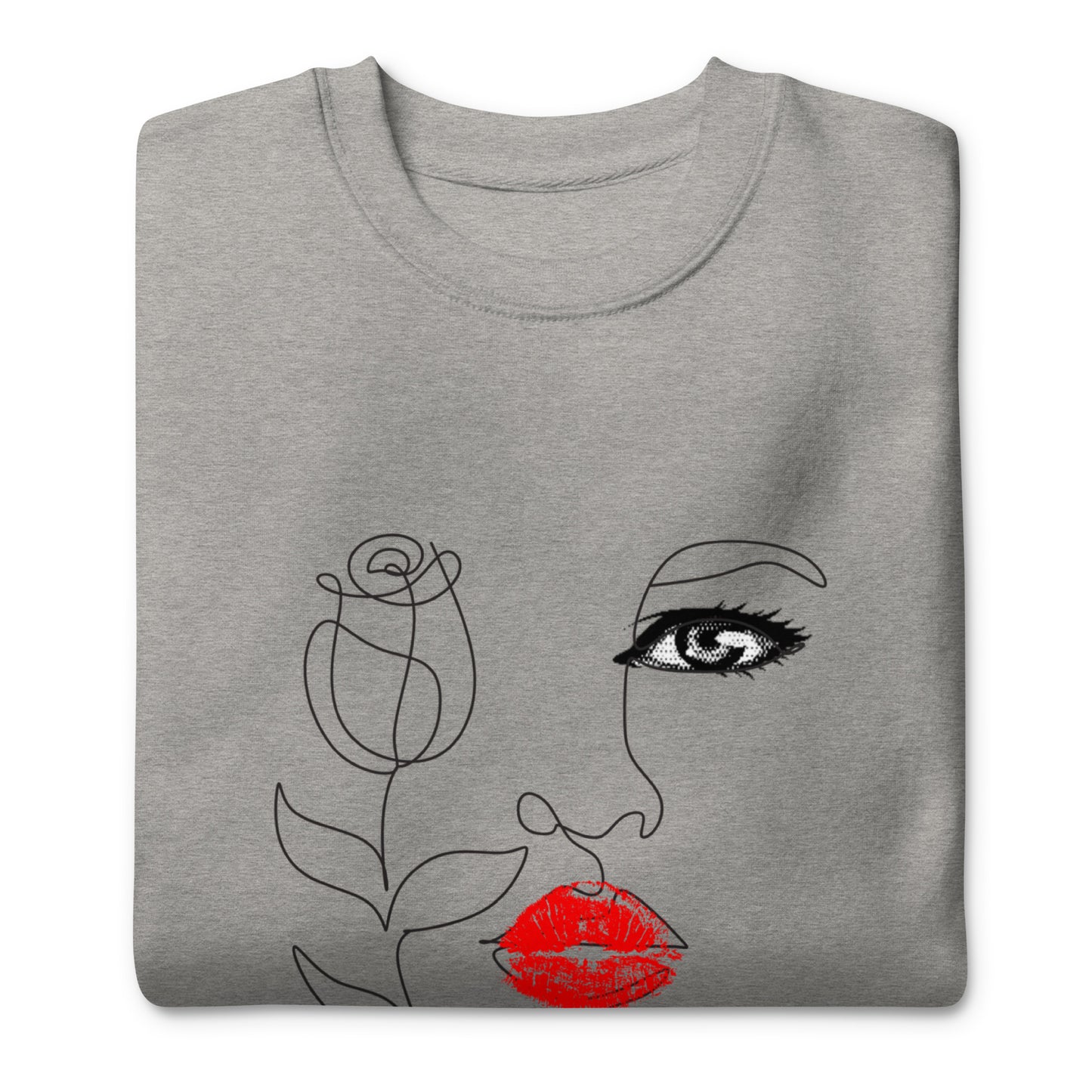 Outlined Rose (Unisex Sweatshirt)