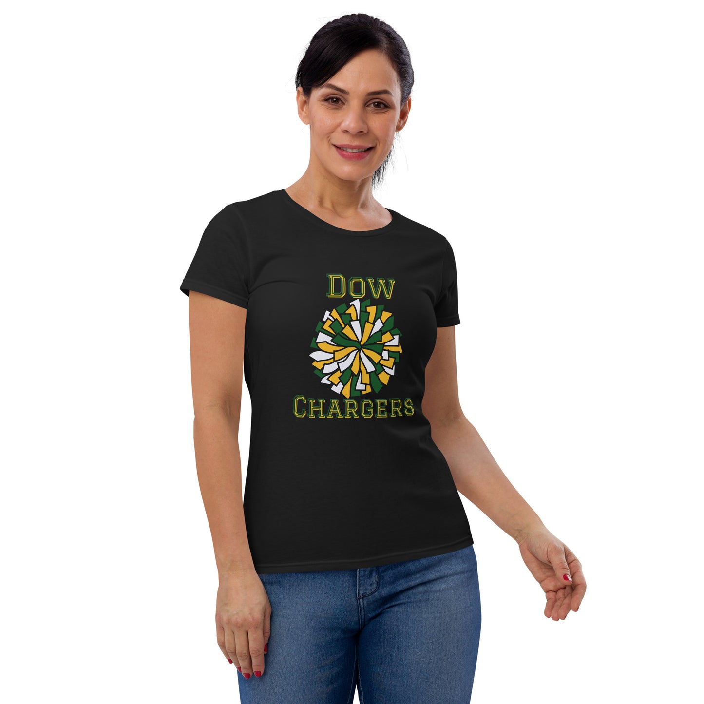 Dow Chargers Cheer or pom pon Women's short sleeve t-shirt