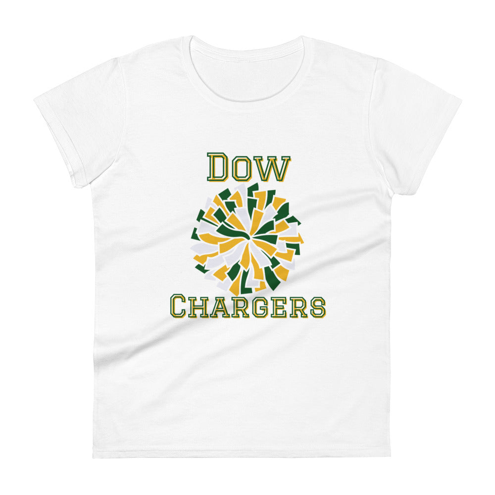 Dow Chargers Cheer or pom pon Women's short sleeve t-shirt