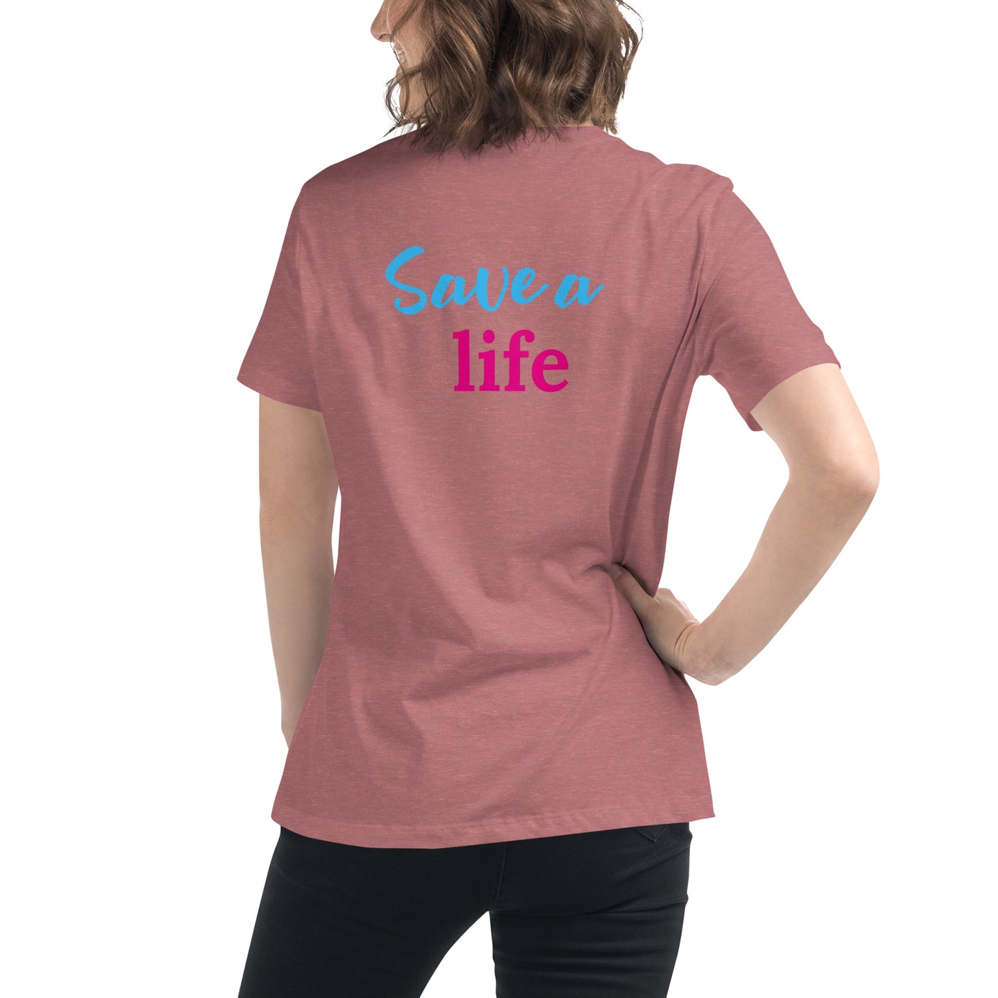 Save A Life (Heart) (Women's T-Shirt)