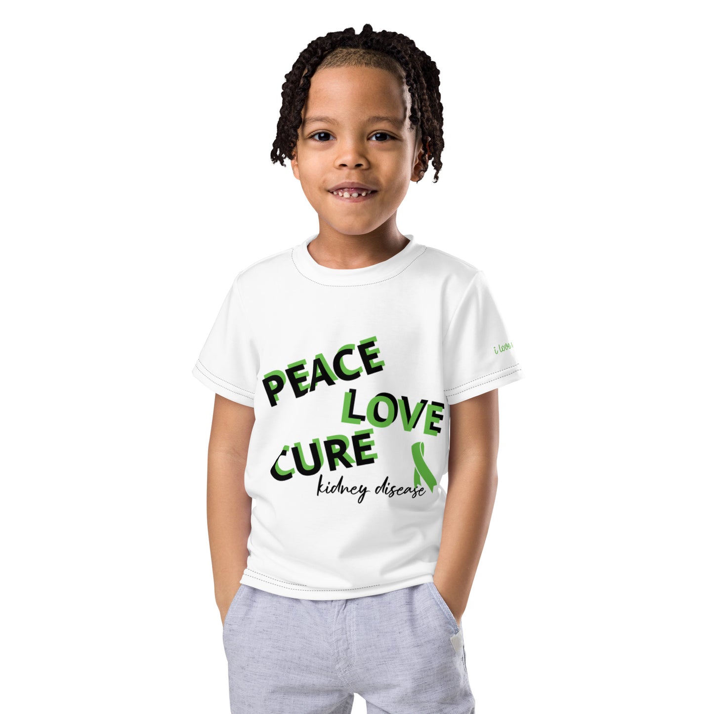 Peace, Love, Cure (Kidney Disease) Youth T-Shirt