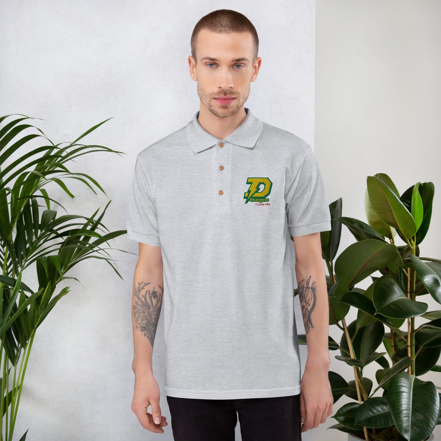 I Love Dow High Embroidered Polo Shirt