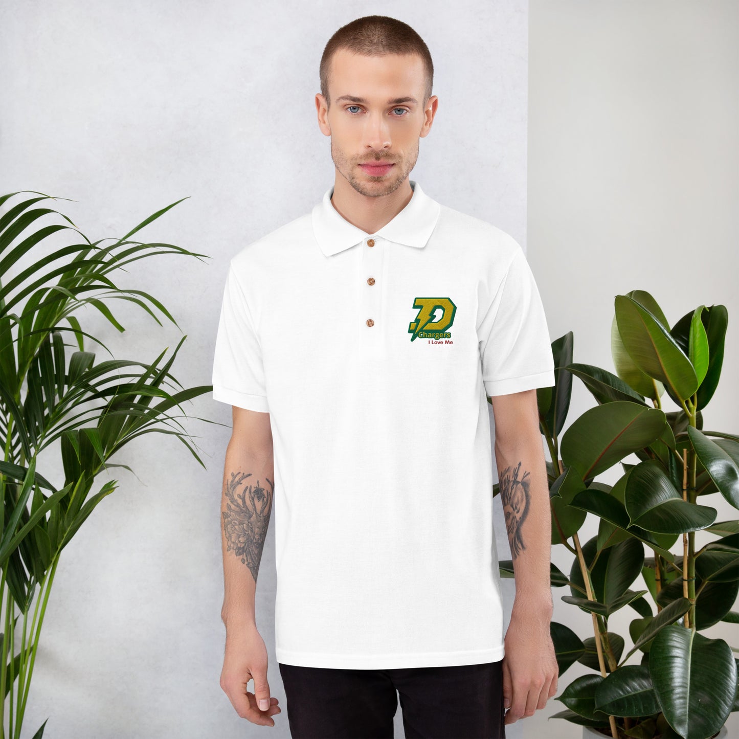 I Love Dow High Embroidered Polo Shirt