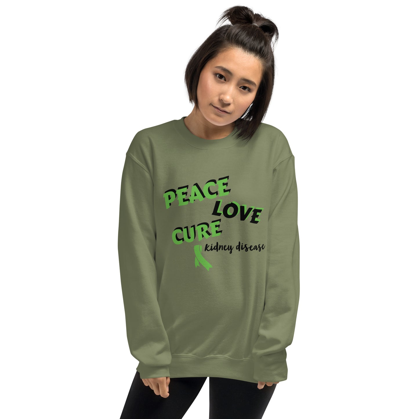 Peace, Love, Cure (Kidney Disease) Sweatshirt