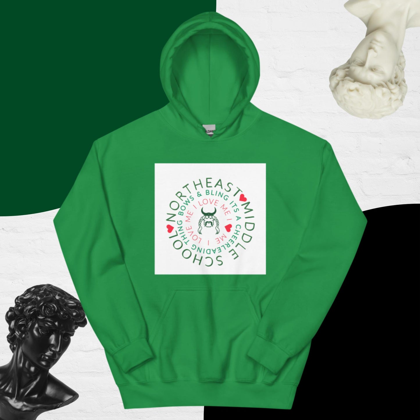 I Love Northeast Vikings (Cheerleading) (Unisex Hoodie)