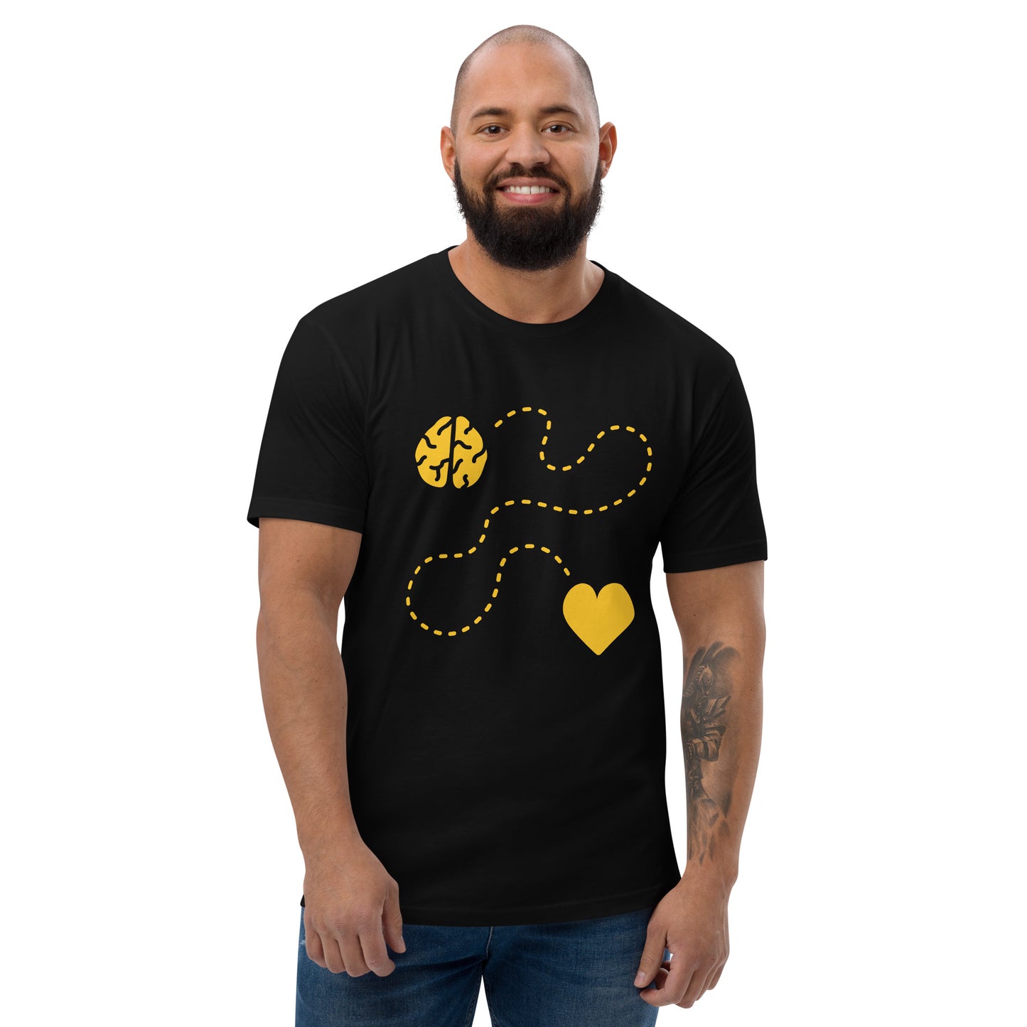 Follow My Heart & Brain (Version 2) (Men's T-Shirt)