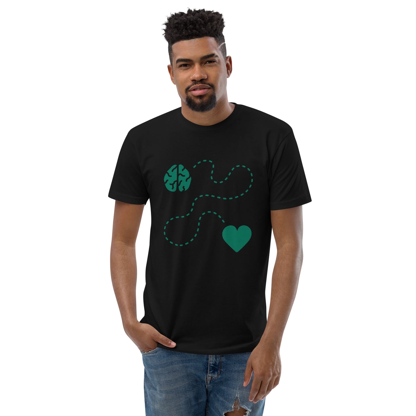 Follow My Heart & Brain (Version 3)(Men's T-Shirt)