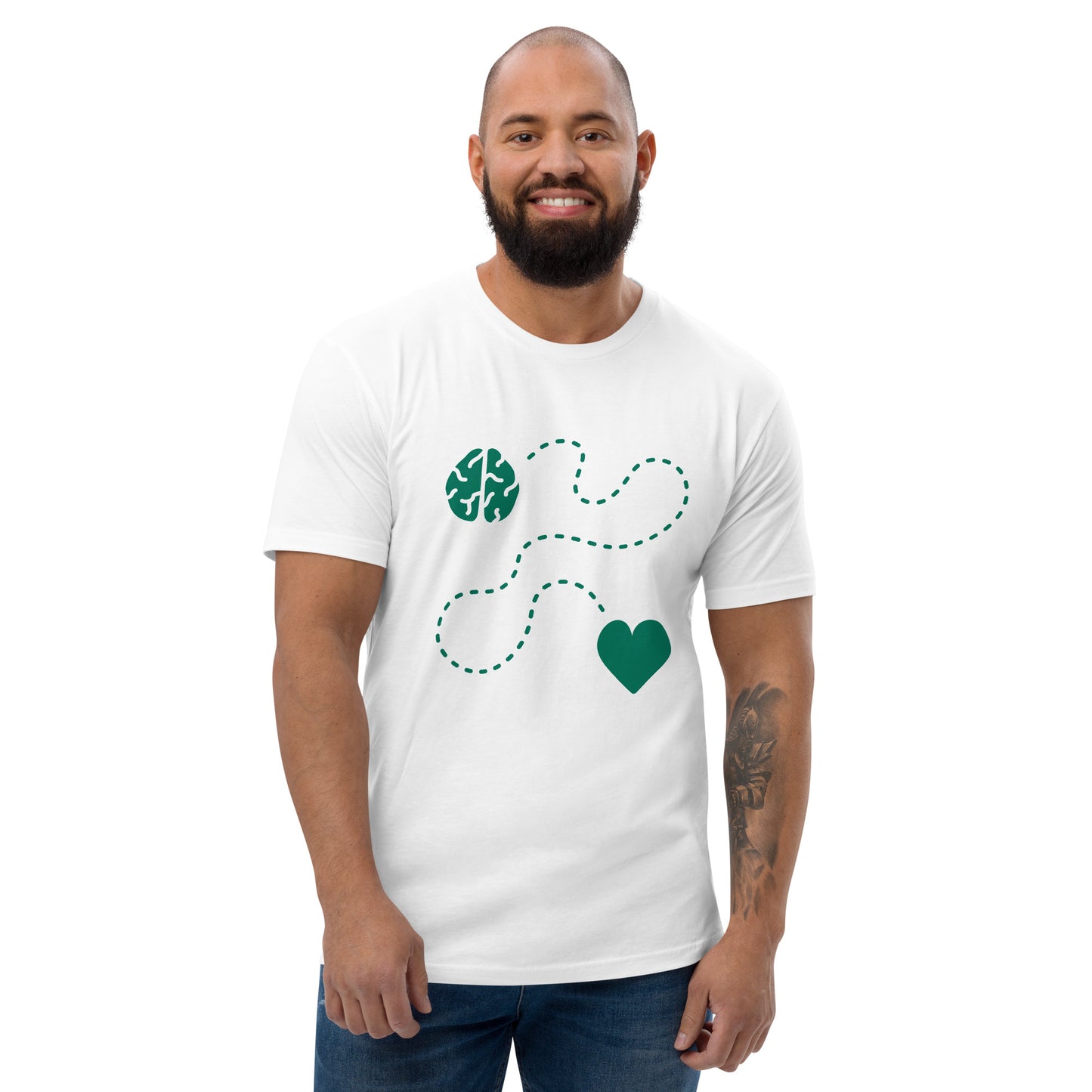 Follow My Heart & Brain (Version 3)(Men's T-Shirt)