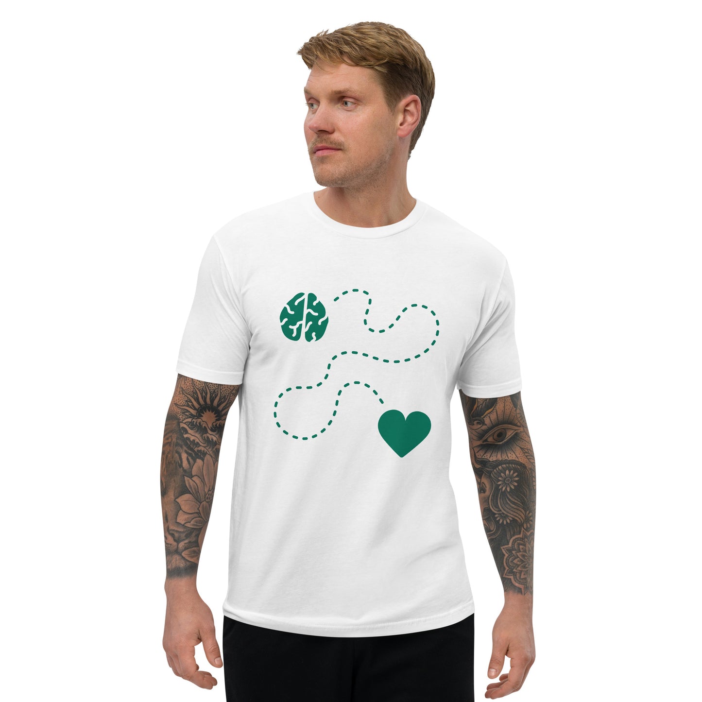 Follow My Heart & Brain (Version 3)(Men's T-Shirt)