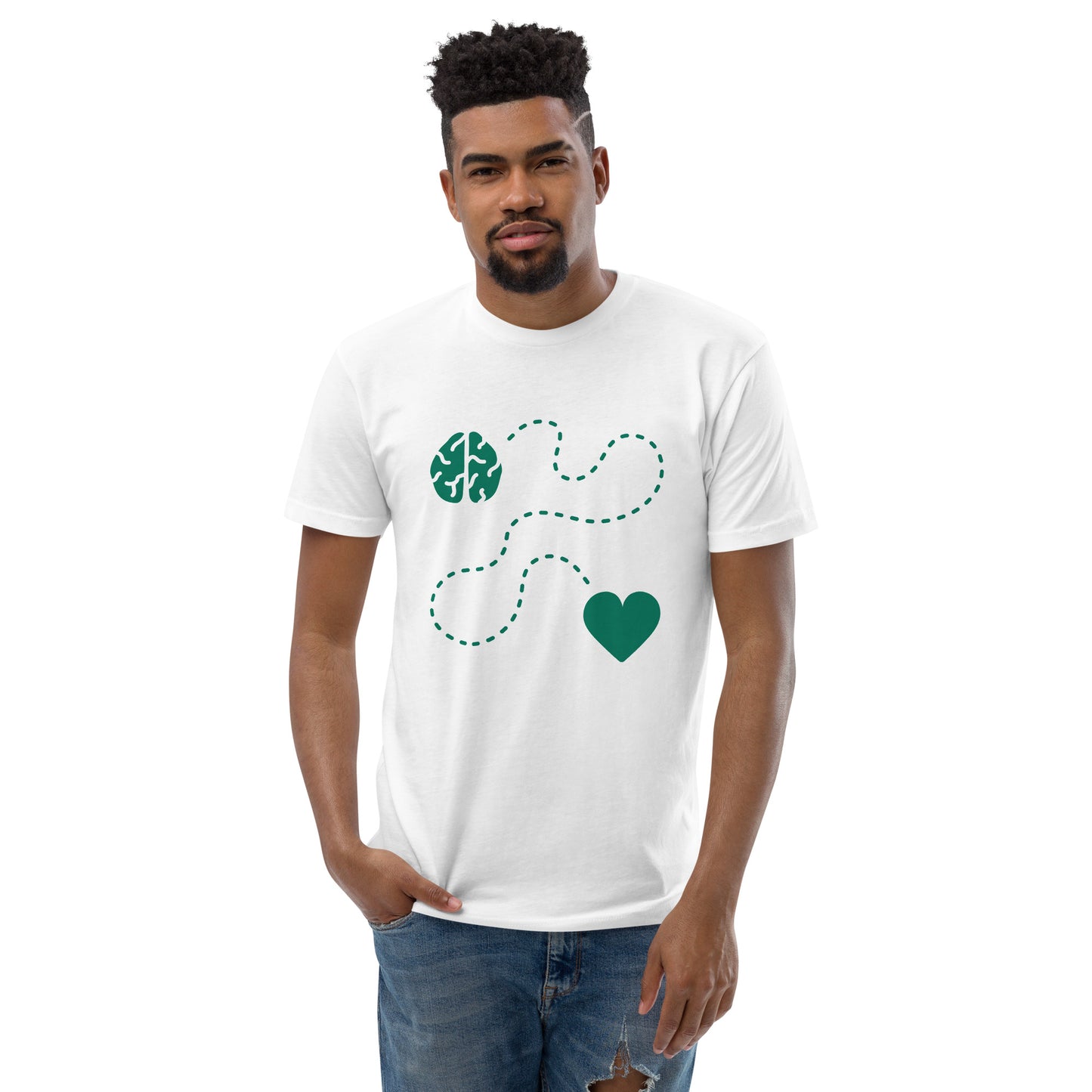 Follow My Heart & Brain (Version 3)(Men's T-Shirt)