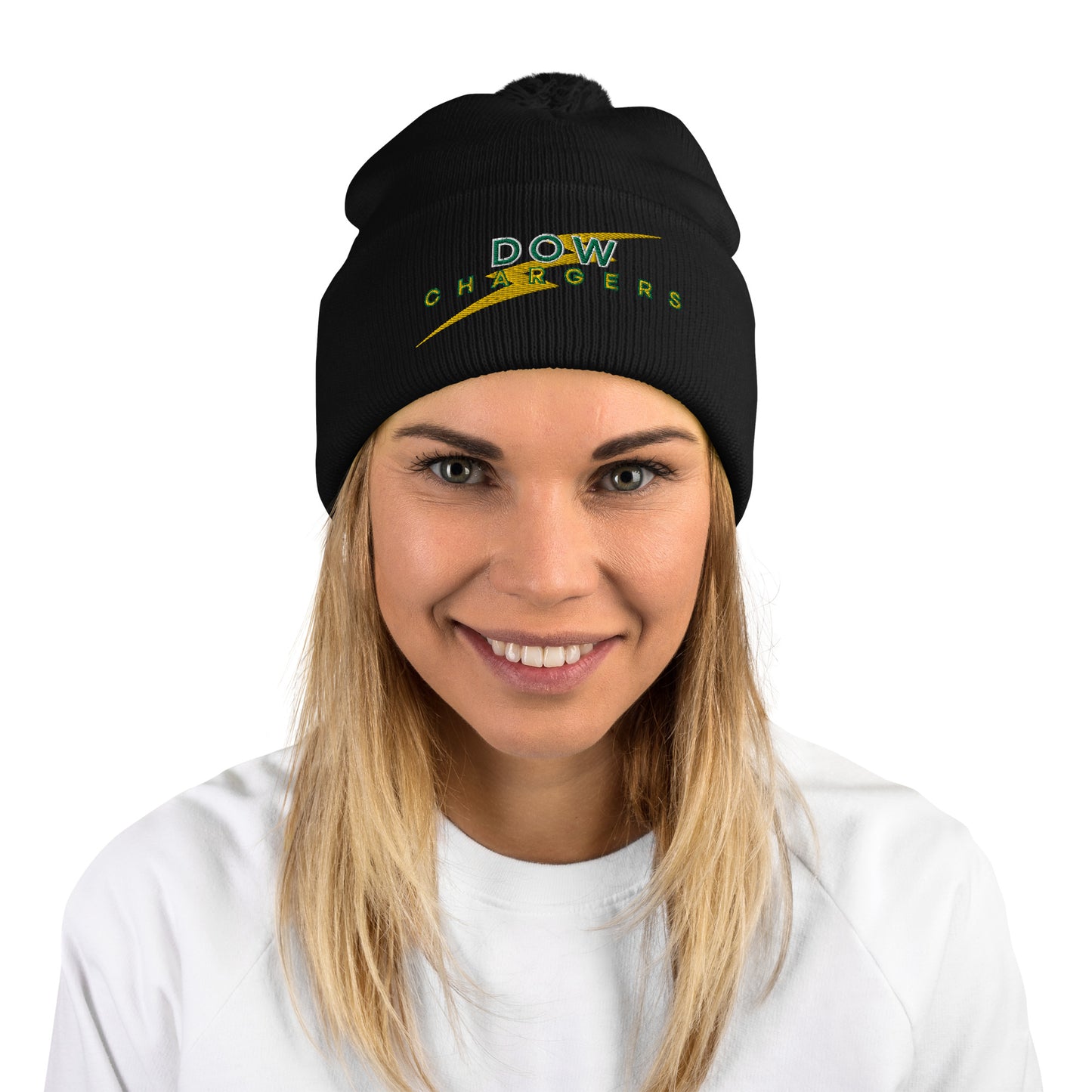 DOW CHARGERS Pom-Pom Beanie