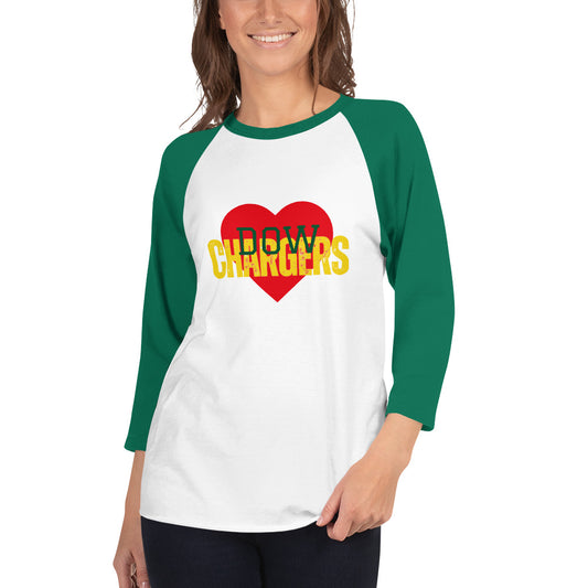DOW CHARGERS 3/4 sleeve raglan shirt