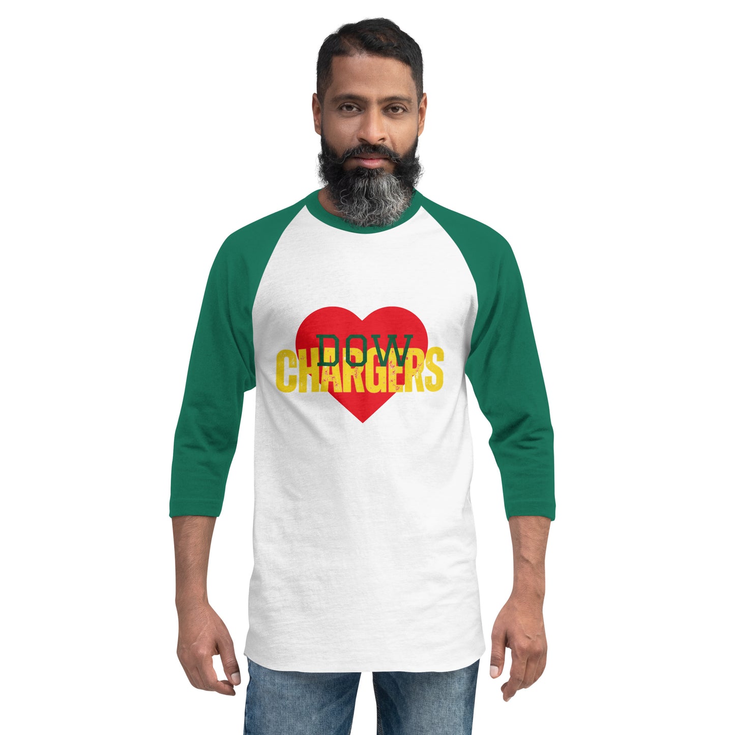 DOW CHARGERS 3/4 sleeve raglan shirt