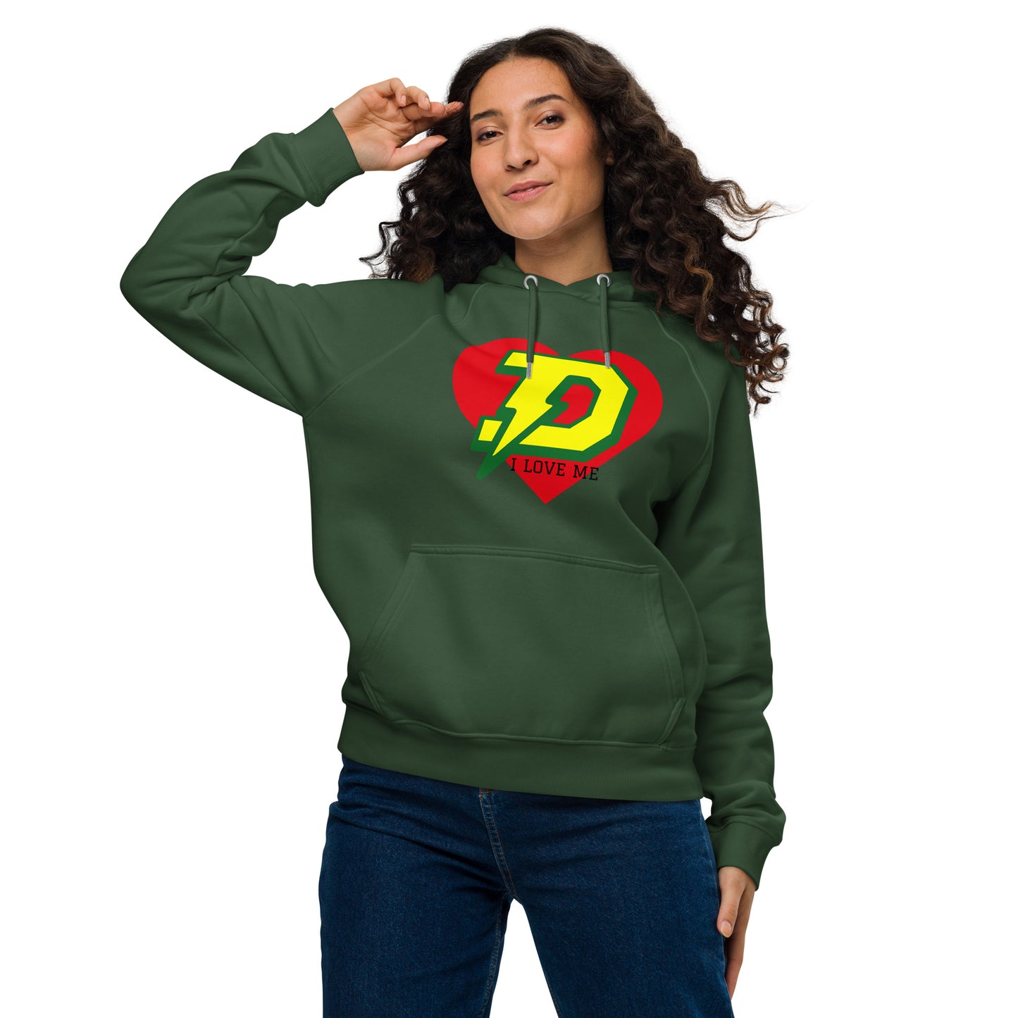 Dow Chargers I am enough Unisex eco raglan hoodie