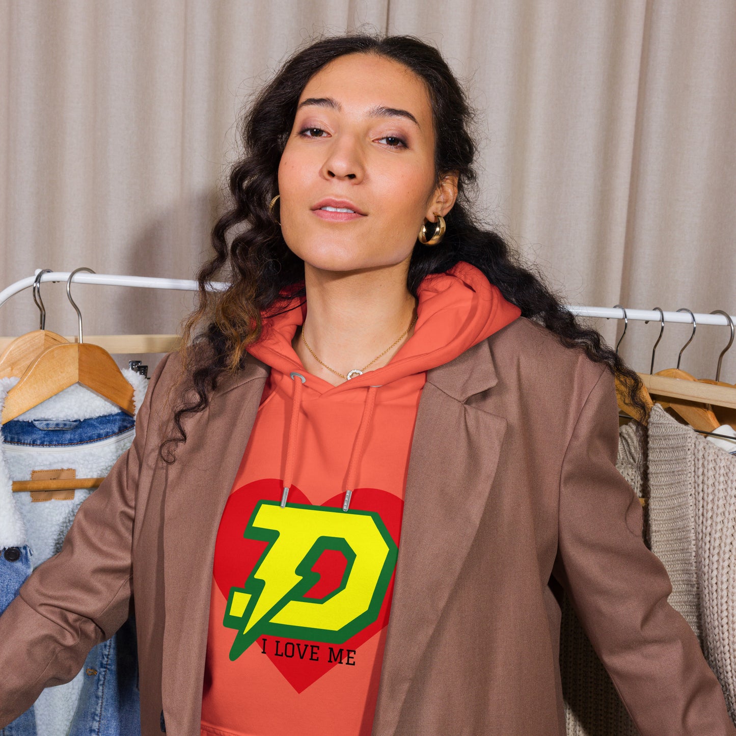 Dow Chargers I am enough Unisex eco raglan hoodie