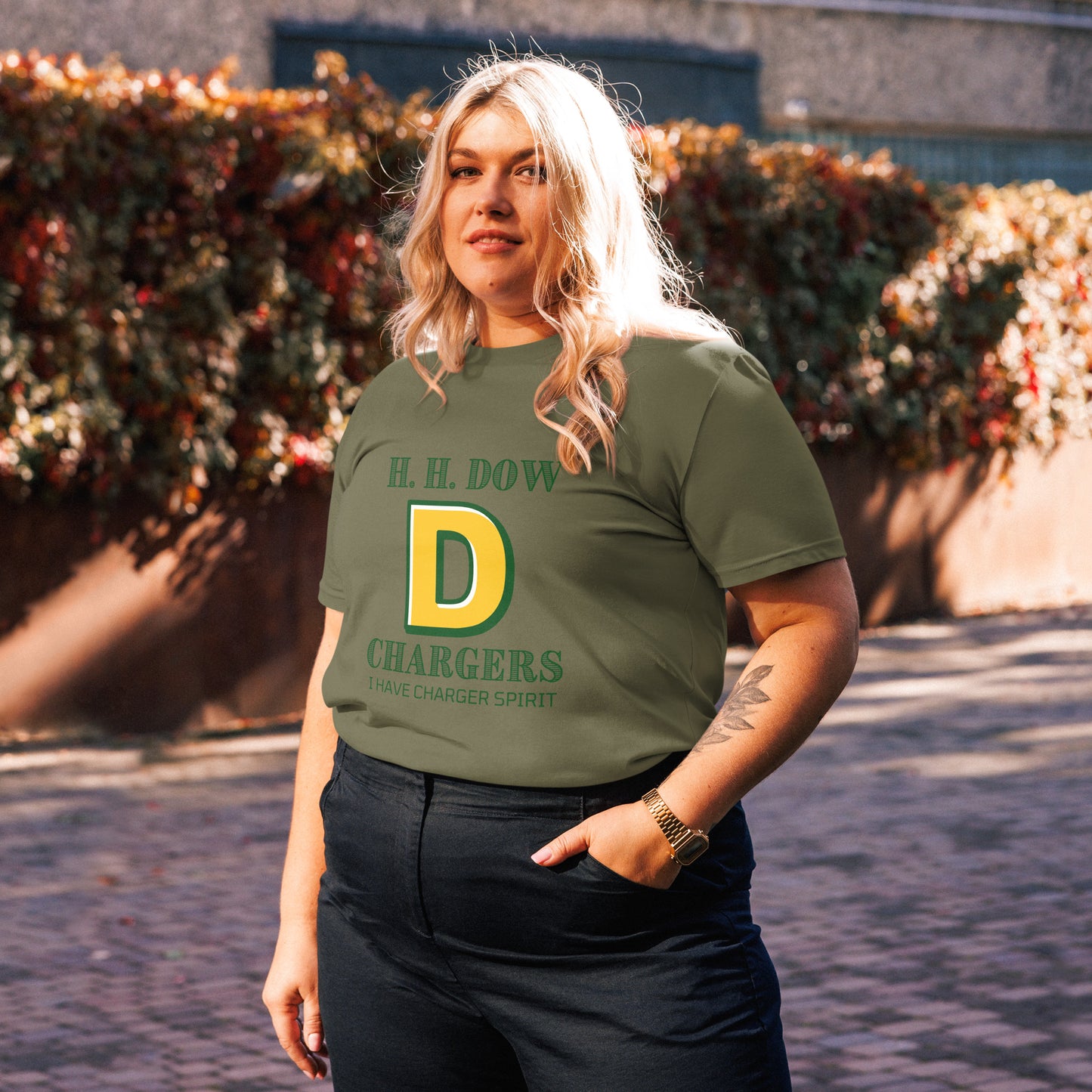 Dow Chargers I am confidently achieving my dreams Unisex organic cotton t-shirt