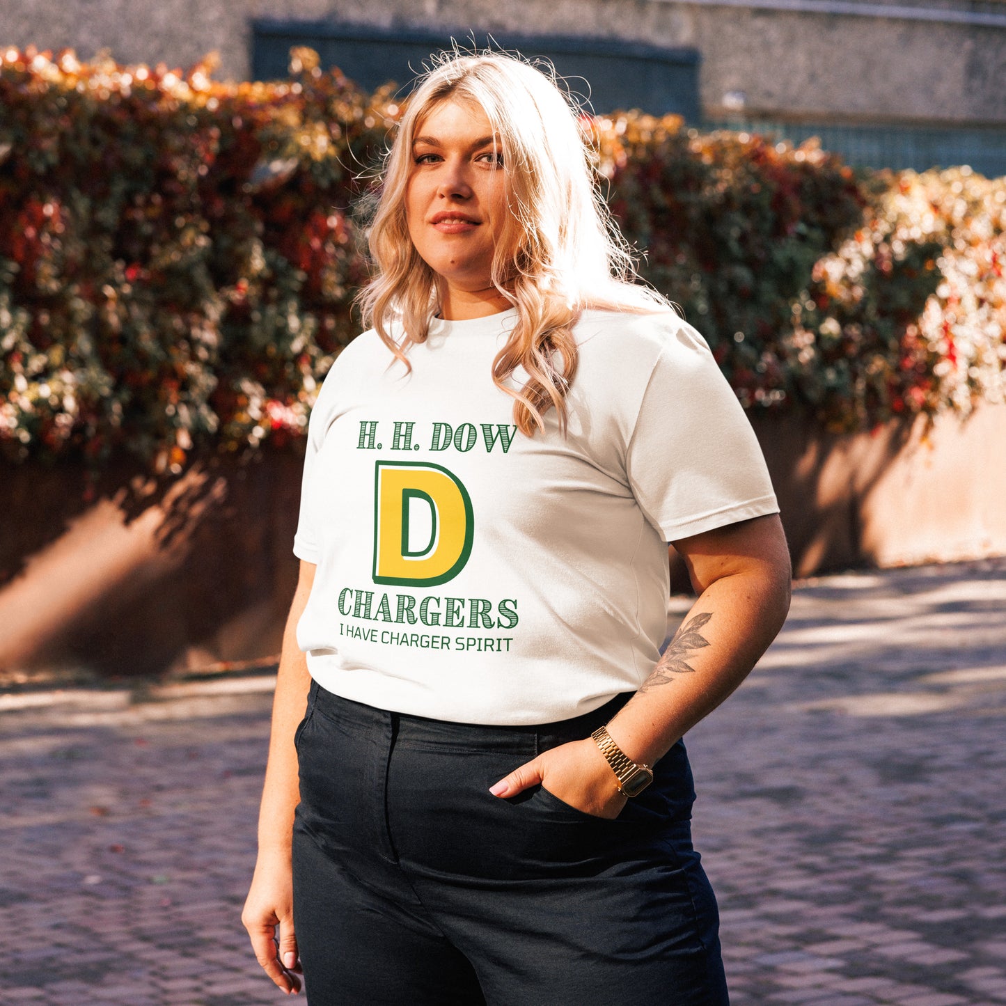 Dow Chargers I am confidently achieving my dreams Unisex organic cotton t-shirt