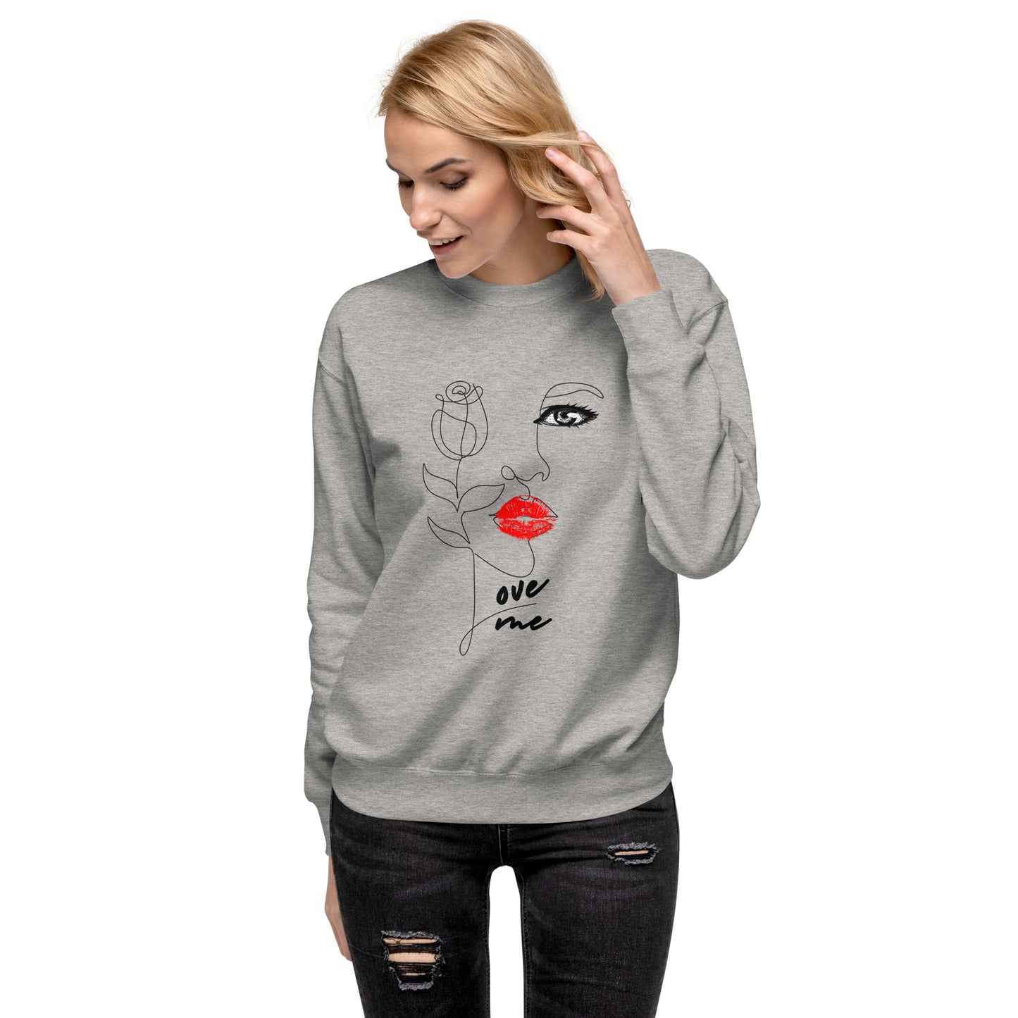 Outlined Rose (Unisex Sweatshirt)