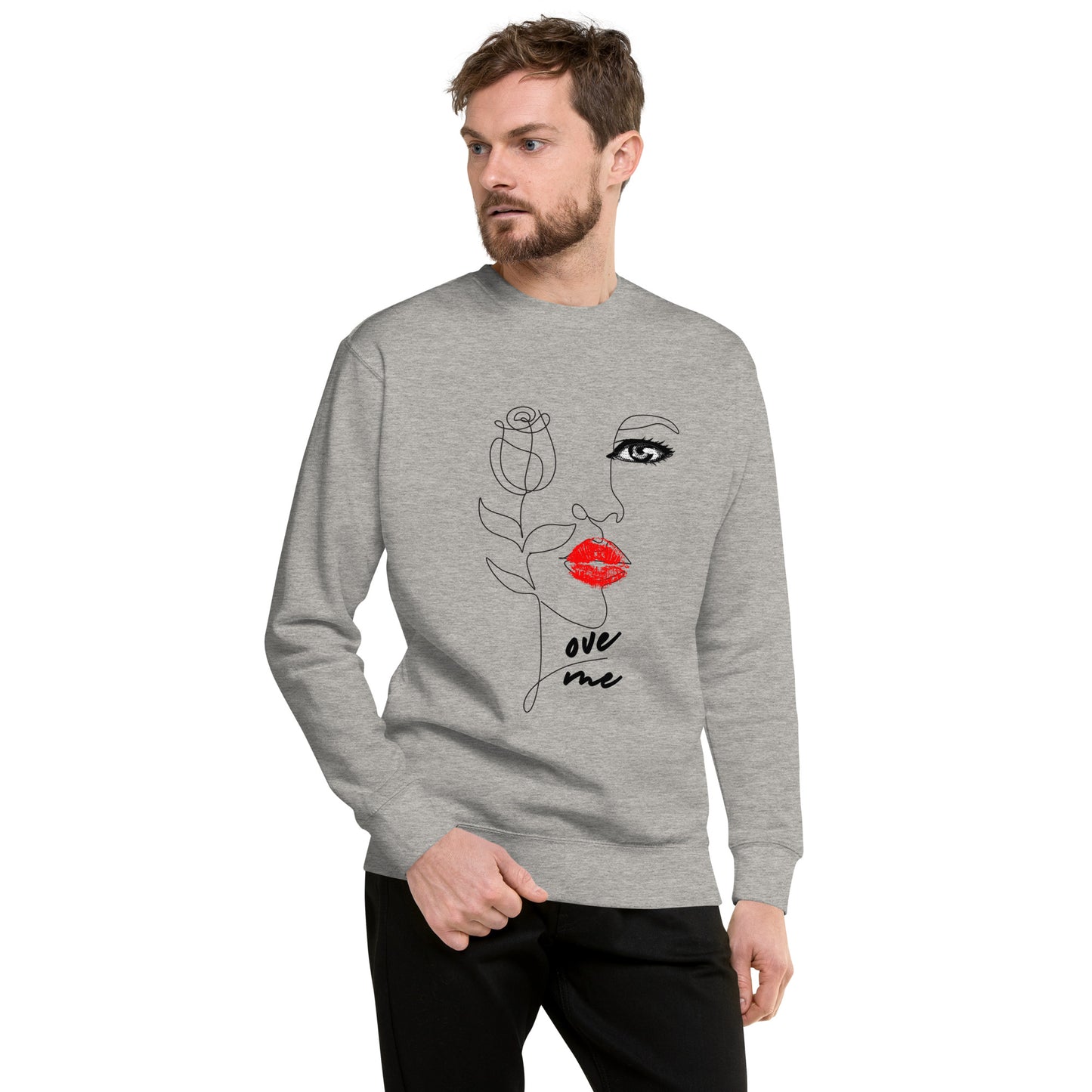 Outlined Rose (Unisex Sweatshirt)