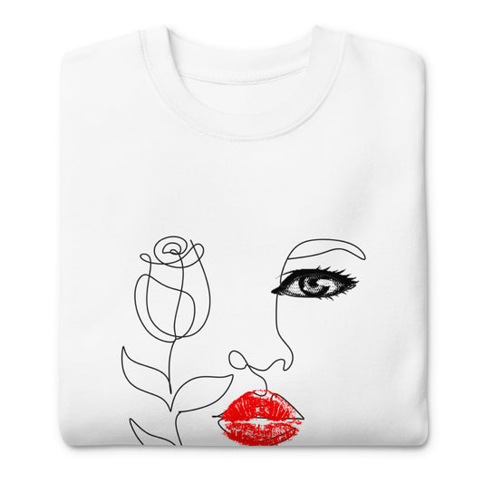 Outlined Rose (Unisex Sweatshirt)