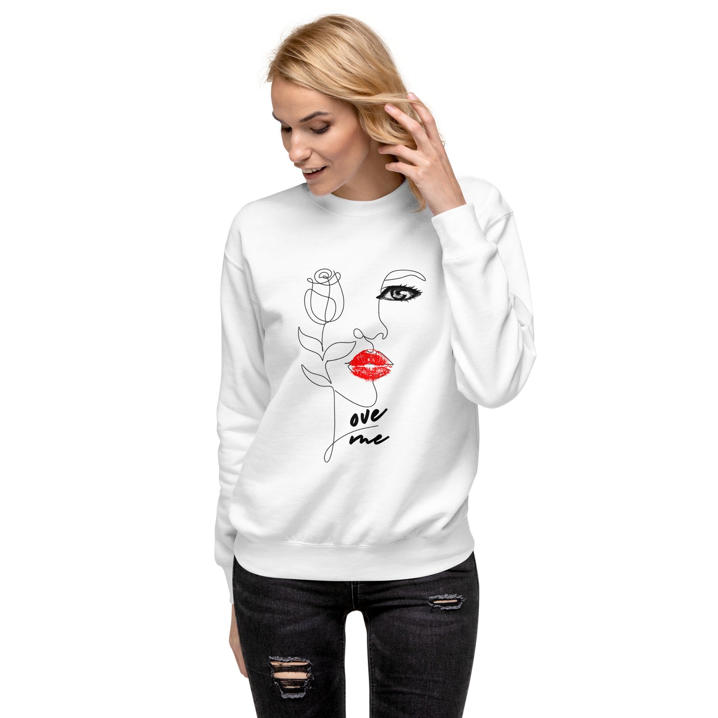 Outlined Rose (Unisex Sweatshirt)