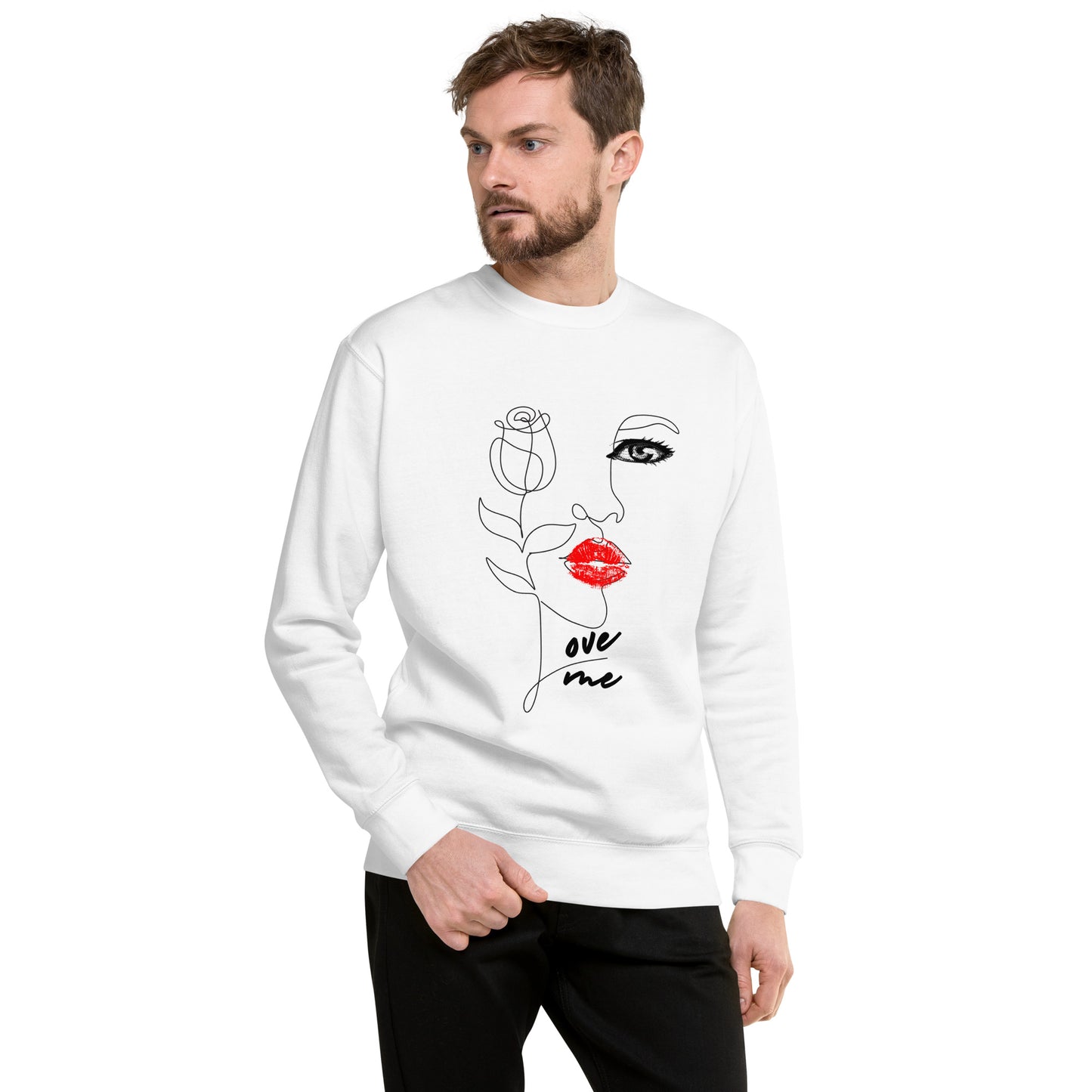 Outlined Rose (Unisex Sweatshirt)