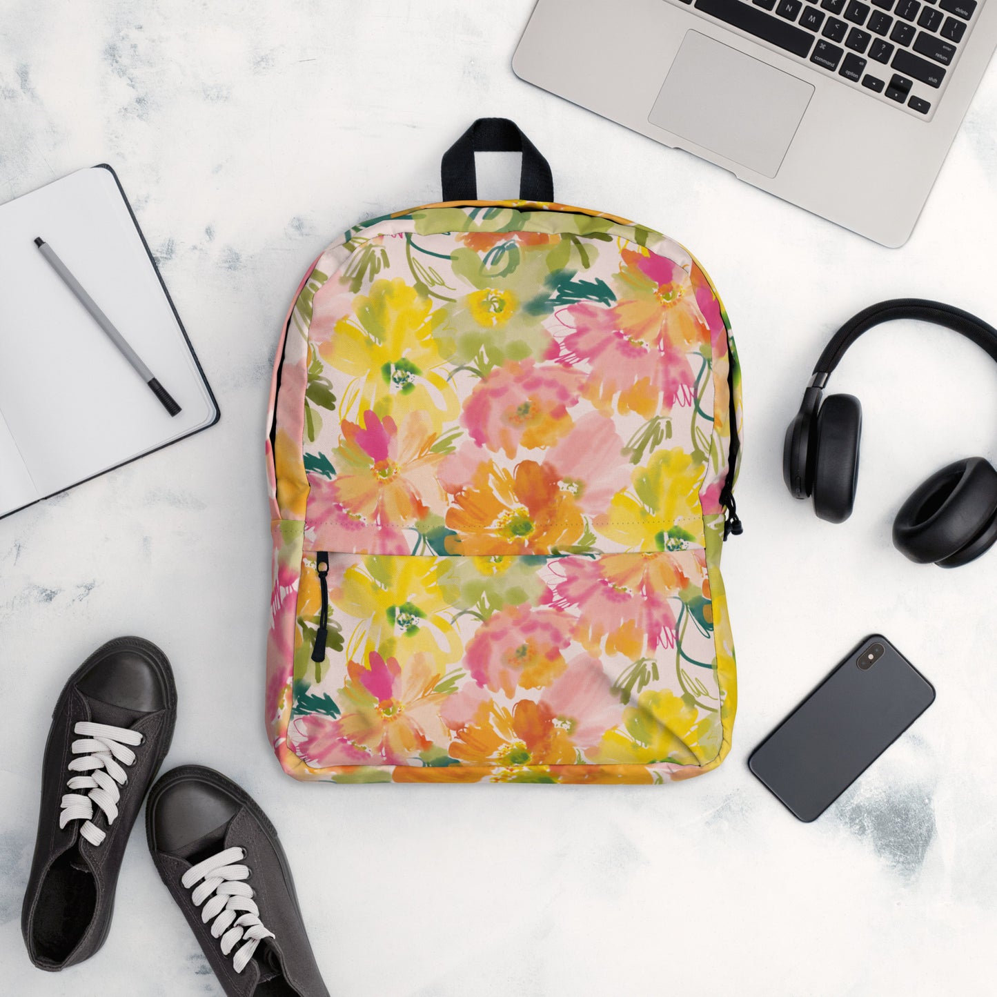 Abstract Floral Backpack