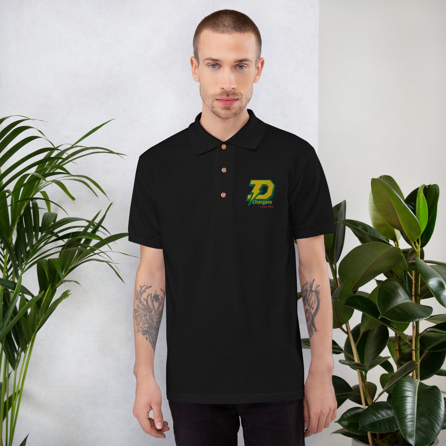 I Love Dow High Embroidered Polo Shirt