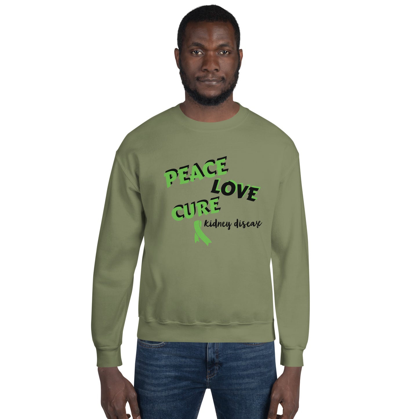 Peace, Love, Cure (Kidney Disease) Sweatshirt