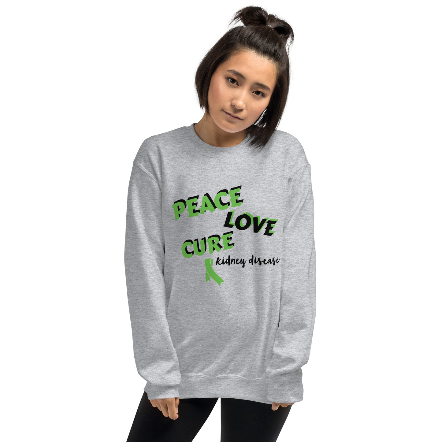 Peace, Love, Cure (Kidney Disease) Sweatshirt