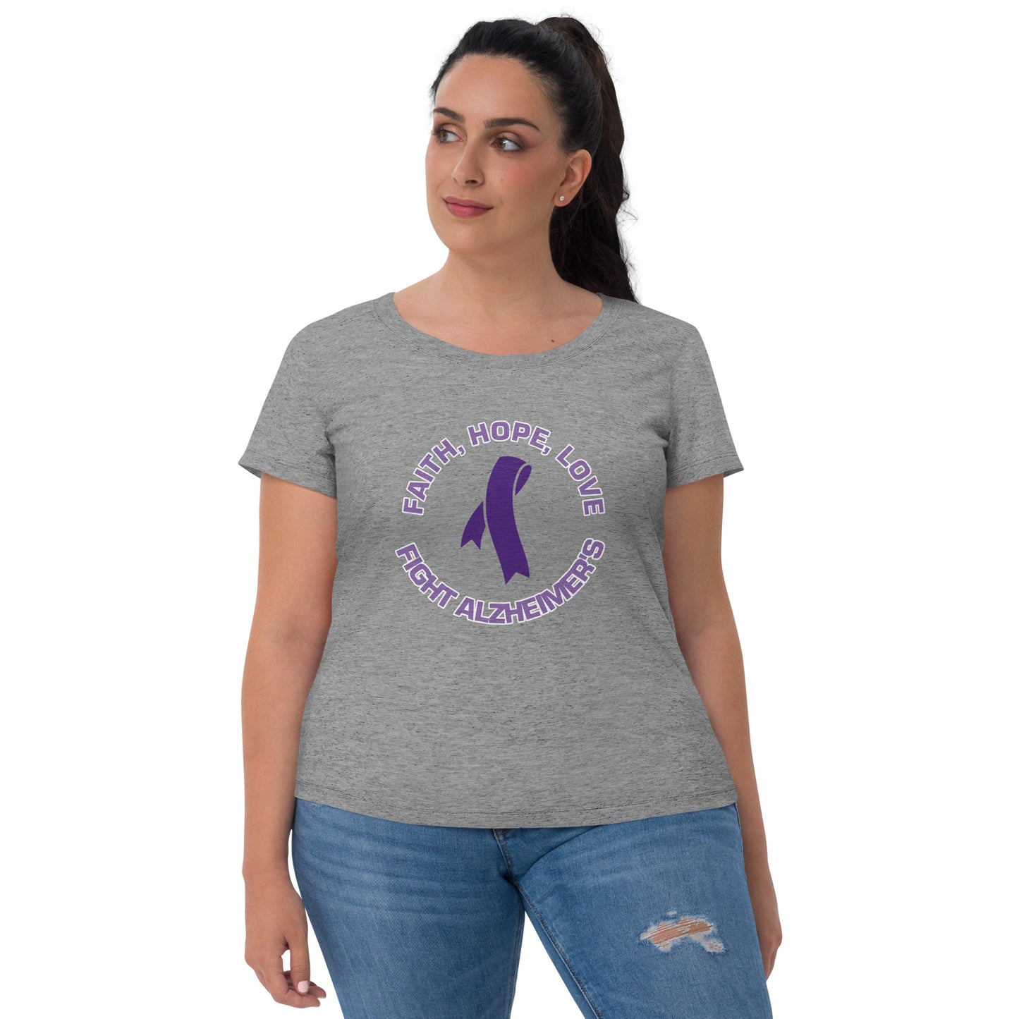 Faith, Love, Hope (Alzheimer's Awareness) Women's T-Shirt