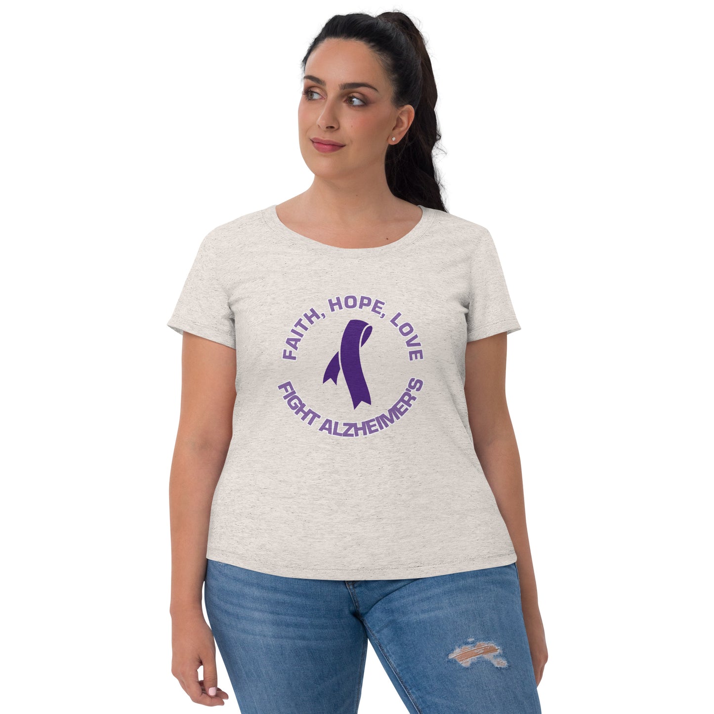 Faith, Love, Hope (Alzheimer's Awareness) Women's T-Shirt