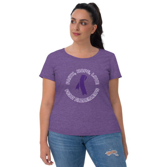 Faith, Love, Hope (Alzheimer's Awareness) Women's T-Shirt